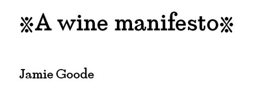 a wine manifesto
