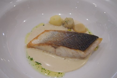 Sea bass supreme with chardonnay sauce