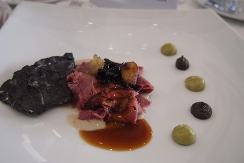 The best: veal shank cooked for 72 hours with chantrelles and truffled board