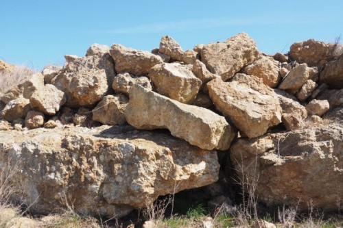 Some of the large boulders removed