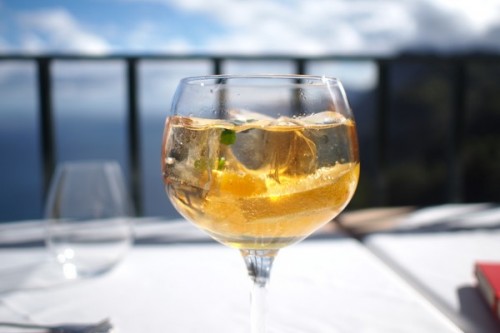 A Madeira cocktail. With a view.
