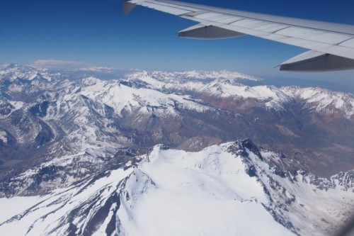 flying over the andes