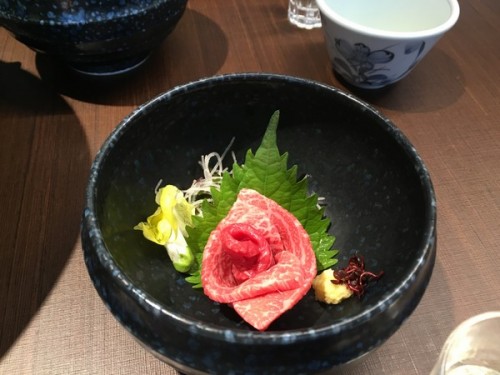 Omi beef sashimi