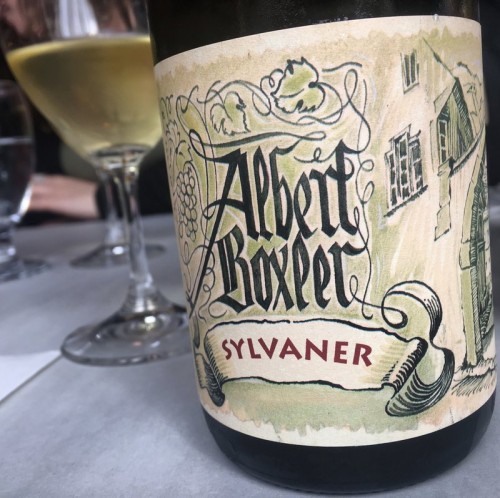 This Boxler Sylvaner was beautiful - on the list at L'Express